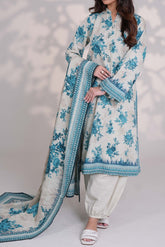 COOL WATER - Printed Unstitched Khaddar Suit (3 Piece) 3144